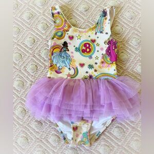 Posh Peanut - Vintage Barbie Purple Tutu Swimsuit 2T